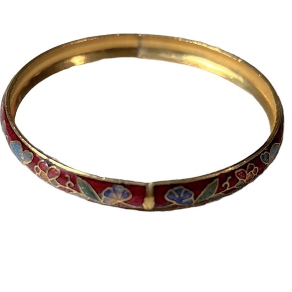 GOLD/FLORAL bangle - Picture 1 of 4
